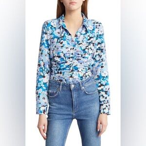 Rails ⚜️ Lisa Top Zinnia Blue NWT Button Down MSRP $218